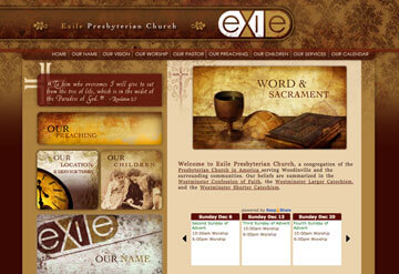 Exile Presbyterian Church calendar
