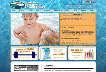 Holland Community Aquatic Center calendar