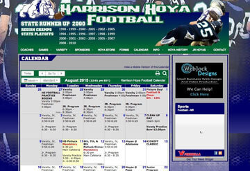 Harrison Hoya football calendar