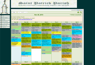 Saint Patrick Parish Cathedral calendar