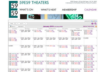 59E59 Theaters calendar