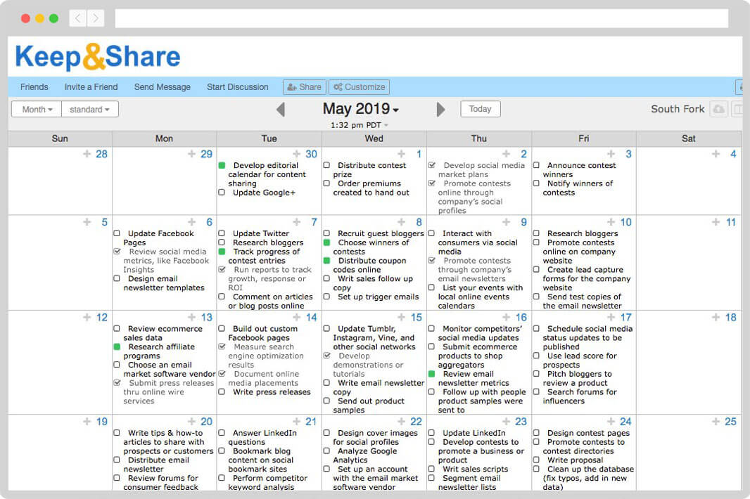 Overlay the to do list on your calendar