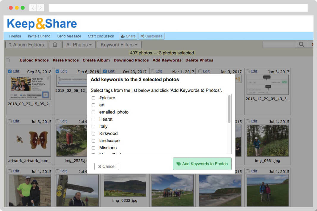 Secure Online Photo & Photo Album Sharing KeepandShare